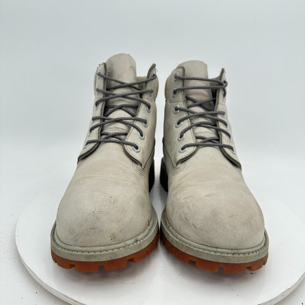 Timberland AF 6'' Inch Premium Men Size 7 Light Grey Leather Ankle Combat Boot - Picture 2 of 11